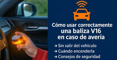 Cómo usar correctamente una baliza V16 en caso de avería